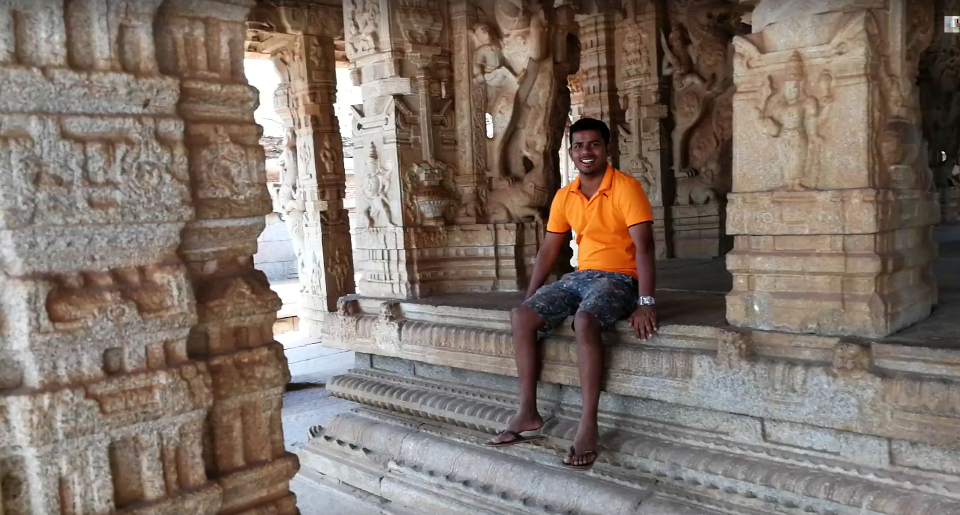 Firmengründer und Geschäftsführer / Founder and CEO Hanumanth G in Hampi, Karnataka