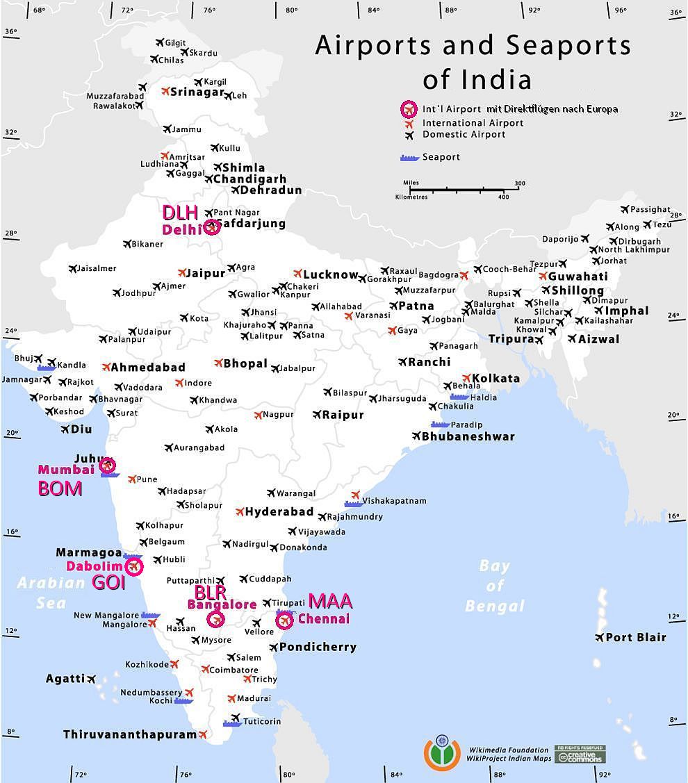 Flughäfen in Indien